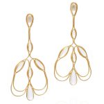 Серьги Fernando Jorge Fluid Chandelier из 18-каратного желтого золота и молочного кварца