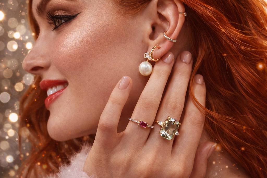 рыженькая девушка в жемчужных сережках