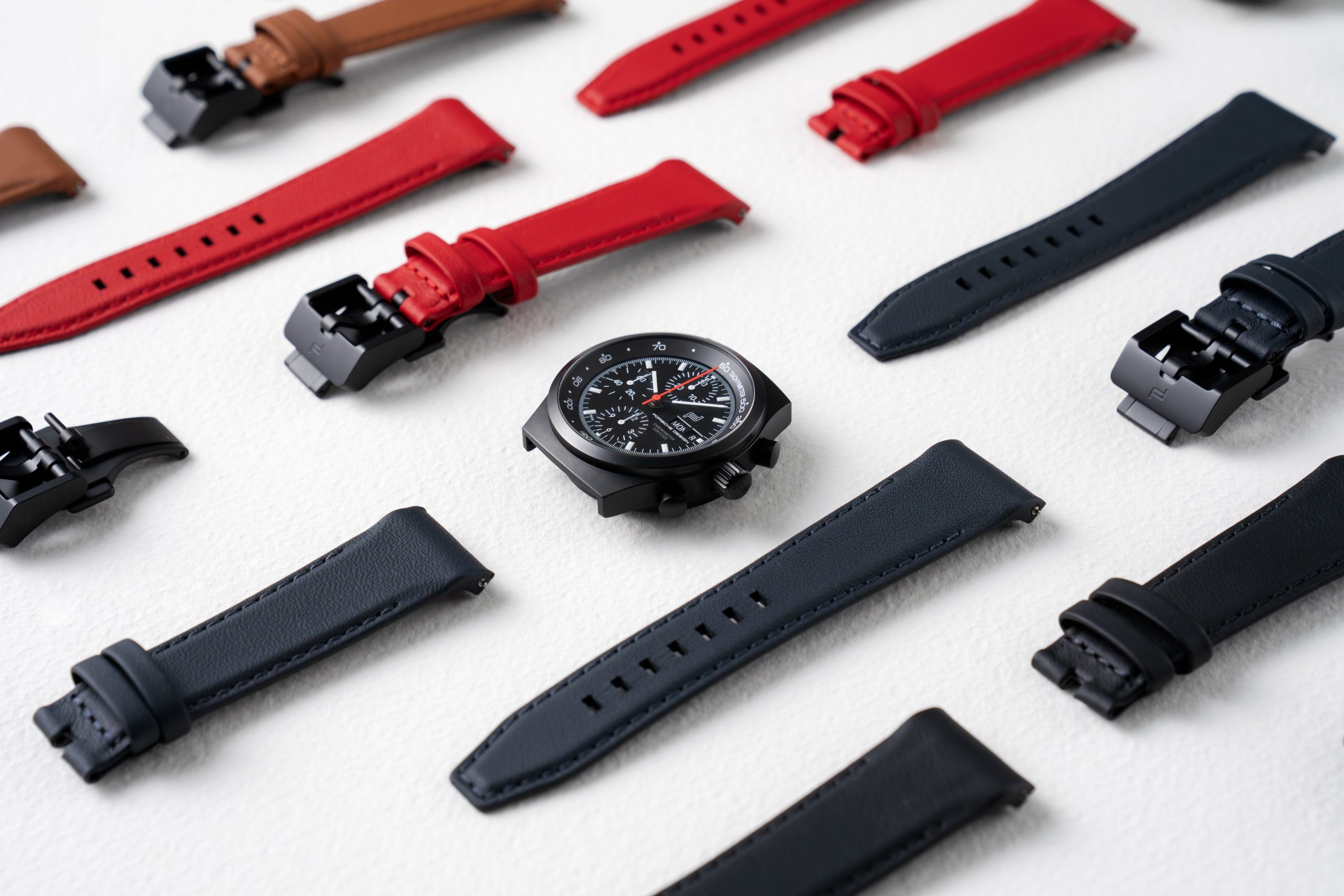 Кожаный ремешок Porsche Design Chronograph 1