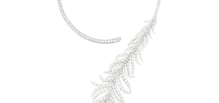 Boucheron Question Mark Plume de Paon — бриллиантовое колье в форме павлиньего пера