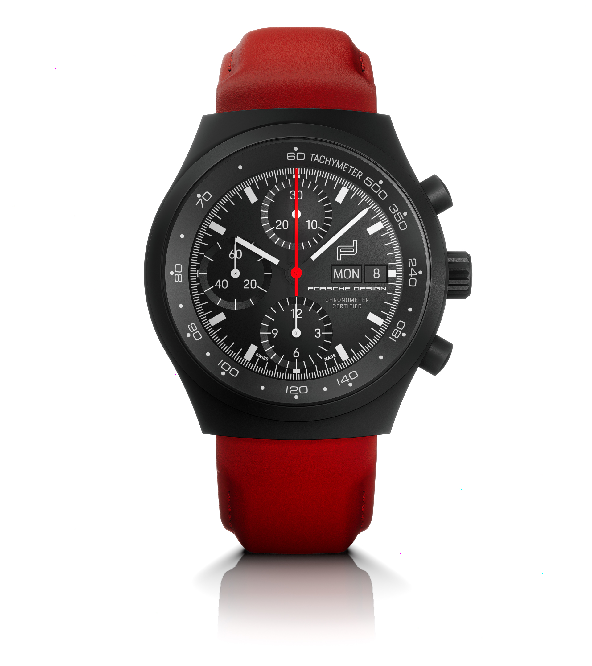 Porsche Design Chronograph 1 на красном ремешке Guards Red