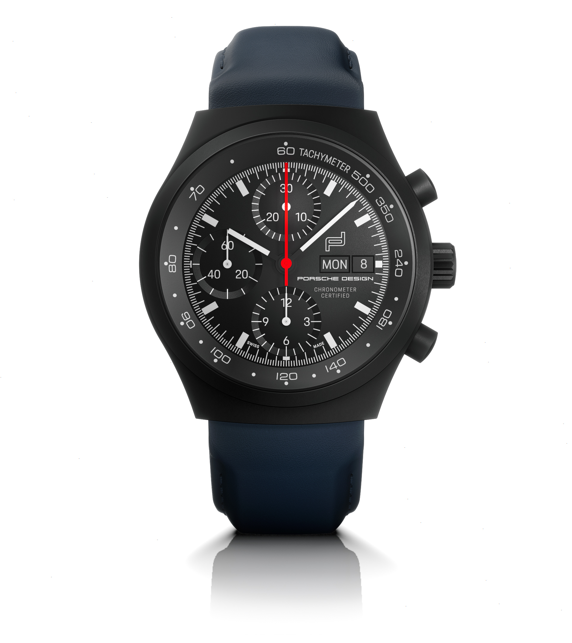 Porsche Design Chronograph 1 с кожаным ремешком