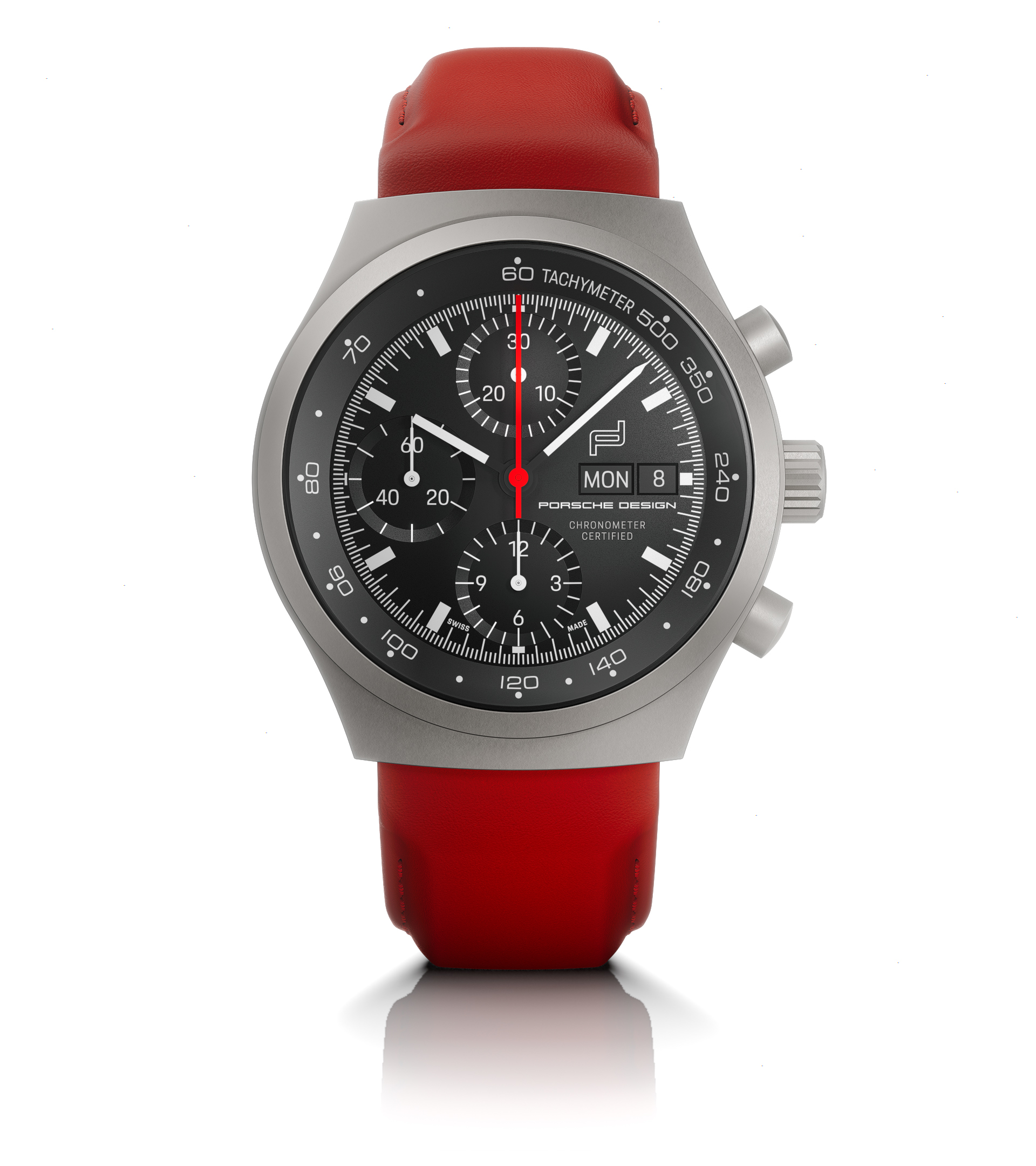 Porsche Design Chronograph 1 All Titanium — кожаный ремешок Classic Cognac